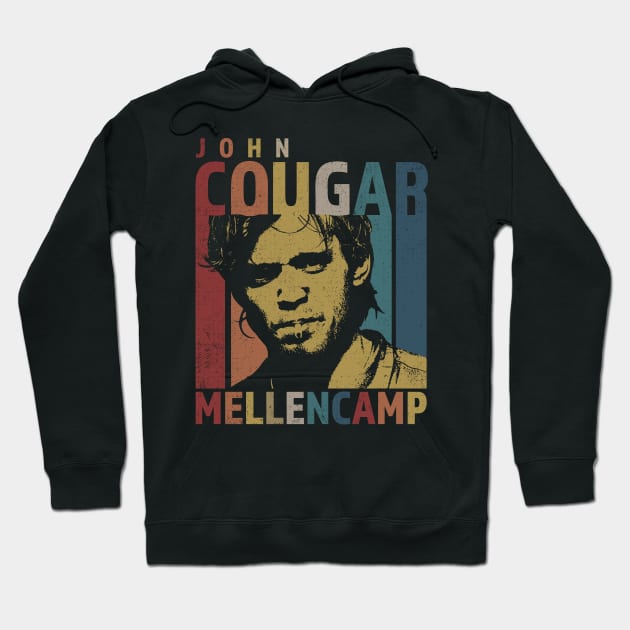 Retro Men John Cougar Gift For Fans Hoodie by FrancisMcdanielArt